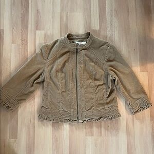 SandroTan Ruffle Hem Jacket